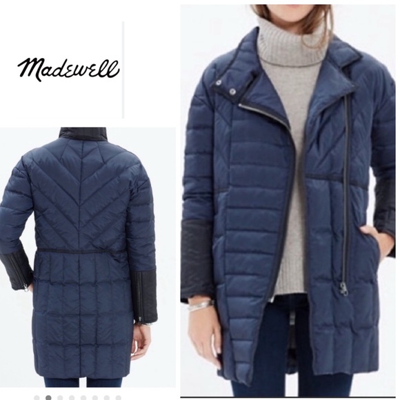 Madewell Jackets & Blazers - Madewell Women's Dark Blue Puffer Coat